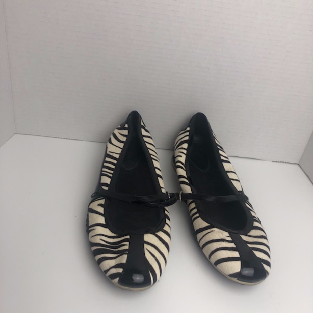 Cole Haan/Nike Air Zebra Calf Hair Mary Jane Flats